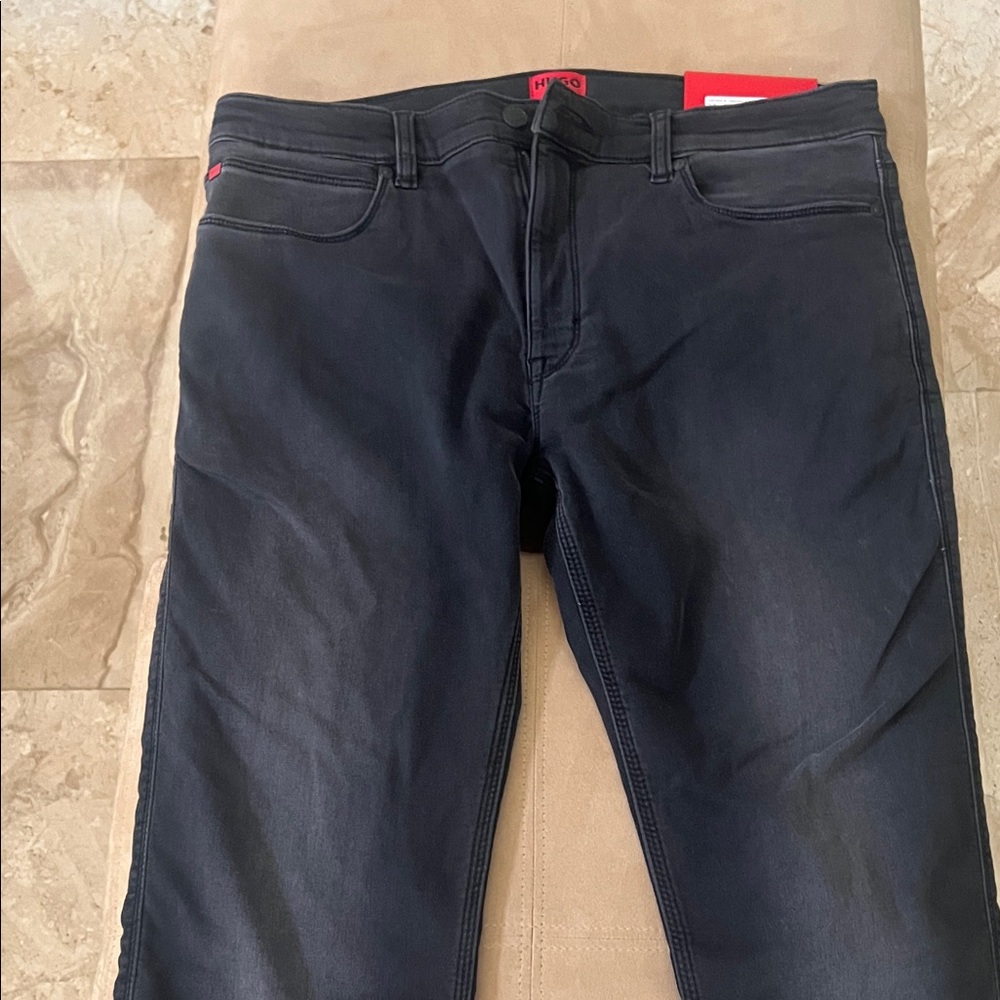 HUGO Men's Dark Blue Slim Jeans